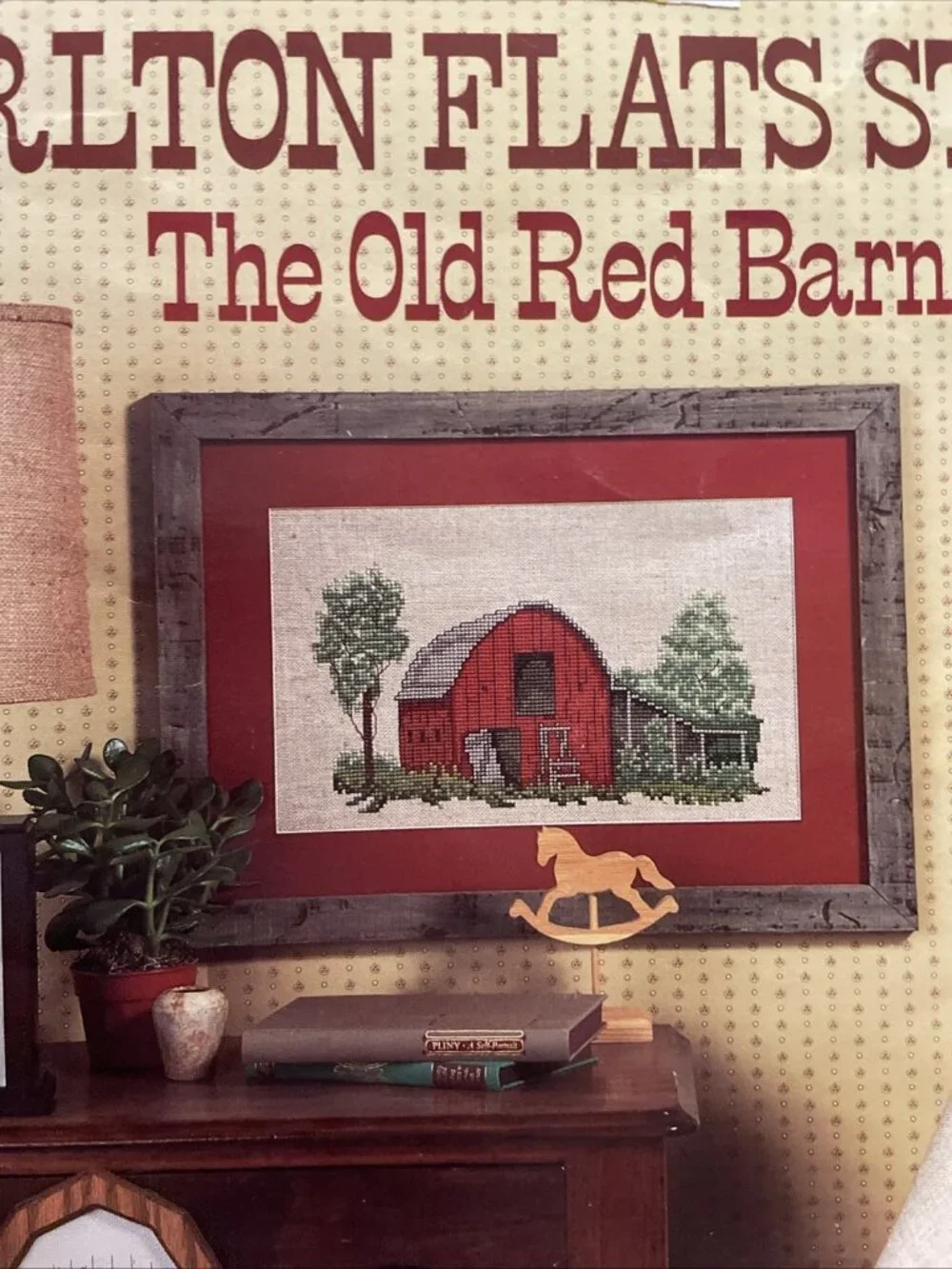 Leisure Arts Tarlton Flats Studio Old Red Barn Cross Stitch Leaflet 358 - VGUC